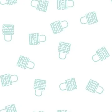 Password padlock glyph seamless pattern Illustration