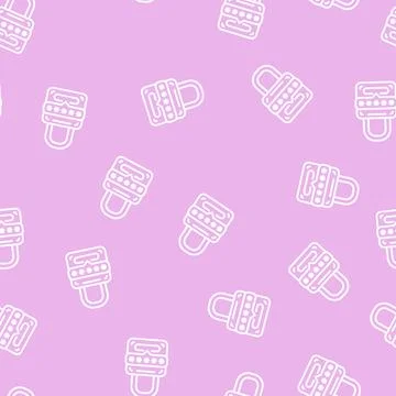 Password padlock line seamless pattern 스톡 일러스트