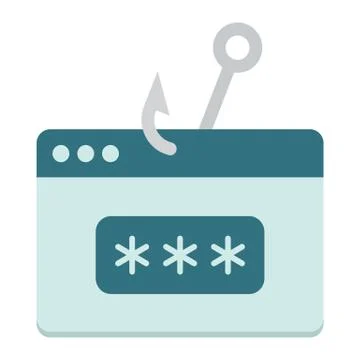 Password phishing flat icon, security and hack イラスト素材
