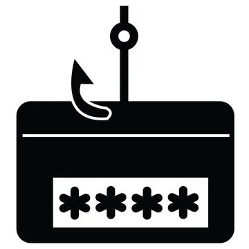 Password phishing icon. Security and hack sign. flat style. Illustrazione stock