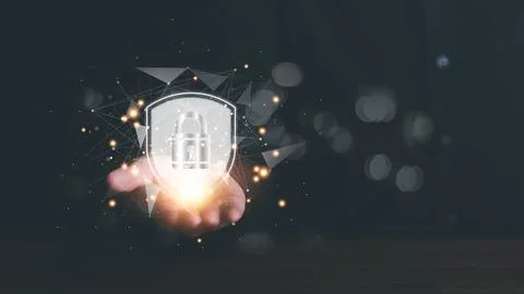 Password privacy authentication and authentication, access to cybersecurity.. Stock Photos