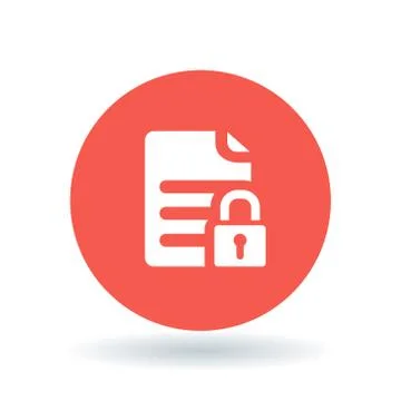 Password protected document icon Stock Illustration