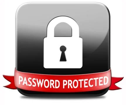 Password protected Illustrazione stock