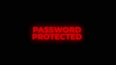 Password Protected Red Warning Error Alert Computer Virus alert Hacking Message Stock Footage 219191555