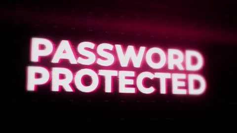 Password Protected Warning Alert Error Message flashing on Screen, Computer Stock Footage 246956526