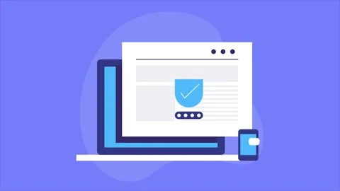 Password protected website and OTP authentication to mobile, user access. Stock Footage 313335071