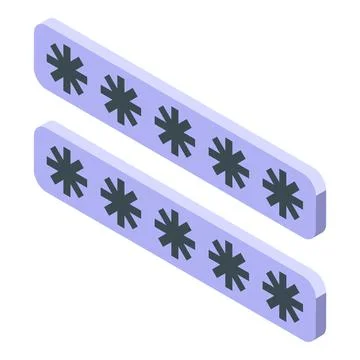 Password protecting web data using asterisks as encryption symbol in isomet.. Stock Illustration