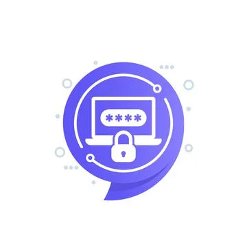 Password protection icon for web Stock Illustration