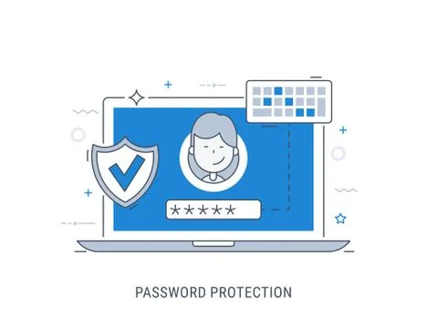 Password protection Stock Illustration
