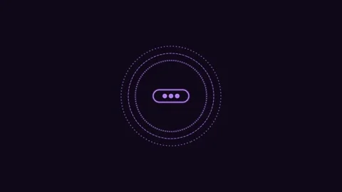 Password protection line icon with rotating rings, violet neon style Vidéo 342595259