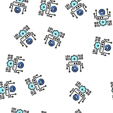 Password recovery vector seamless pattern Stock Illustration