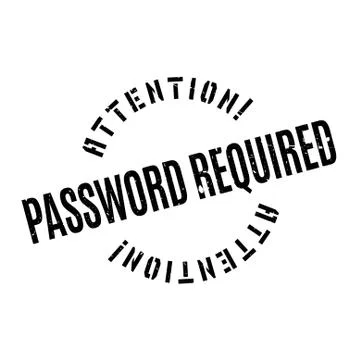 Password Required rubber stamp イラスト素材