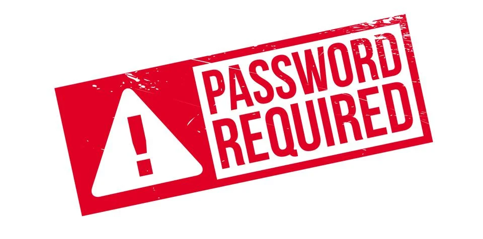 Password Required rubber stamp Stock Illustration