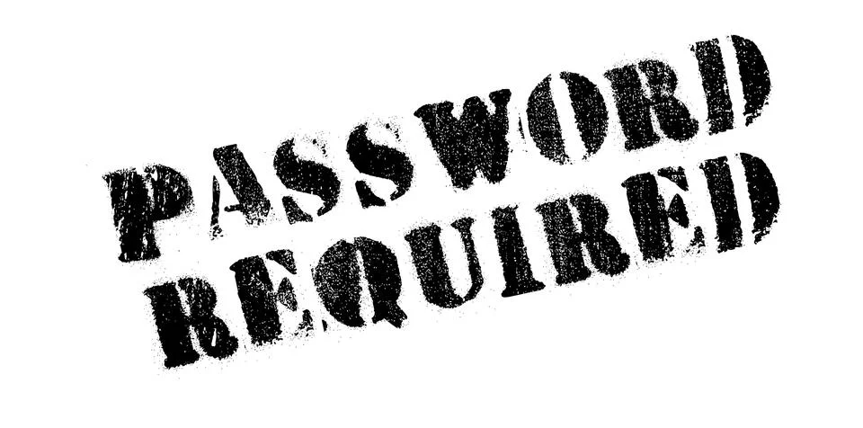 Password Required rubber stamp Stock-Illustration