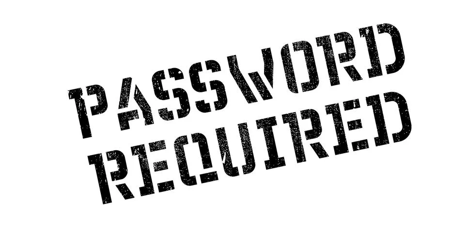 Password Required rubber stamp Stock Illustration