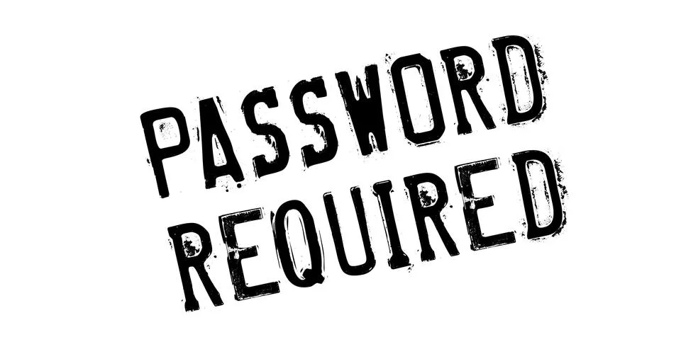 Password Required rubber stamp Stock-Illustration