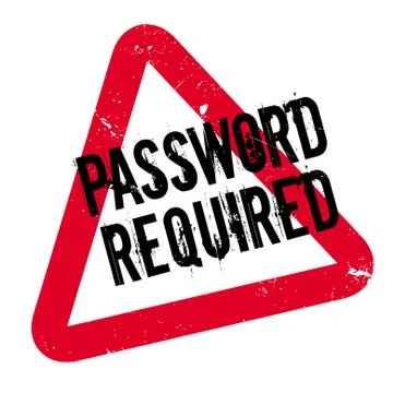 Password Required rubber stamp Stock Illustration