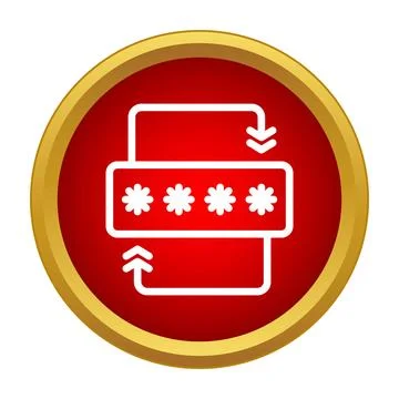Password reset changing data security login icon Illustrazione stock