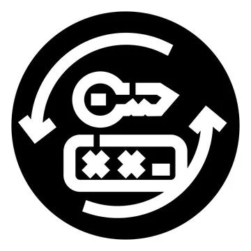 Password reset cycle icon for digital security Stock Illustration