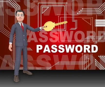 Password Reset Email Interface Update 3d Rendering Stock Illustration