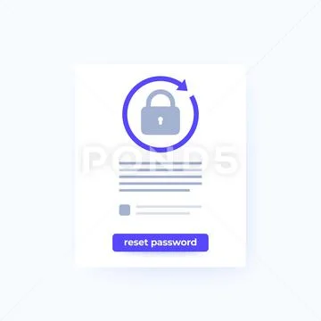 Password reset form with button, vector ui design: Graphic #252684965