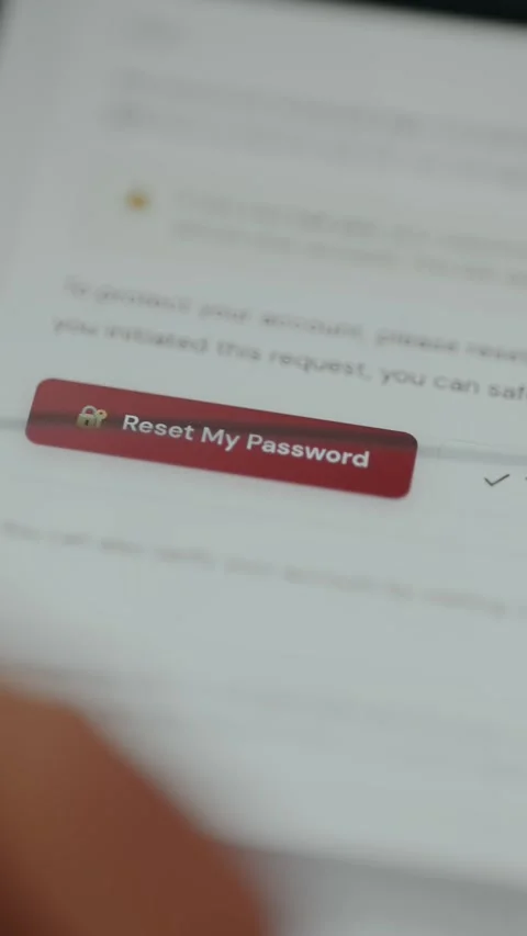 Password reset request, user taps the Reset My Password button 動画素材 333381838
