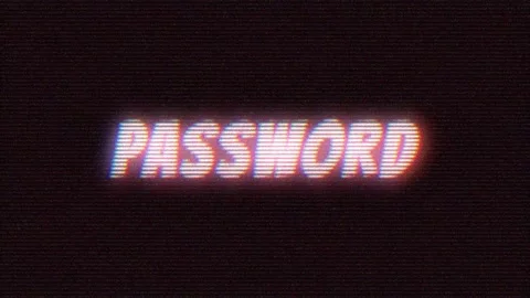 Password Reveal Animation from Random Characters with Glitch Effect. 4K Stock Footage 325421052