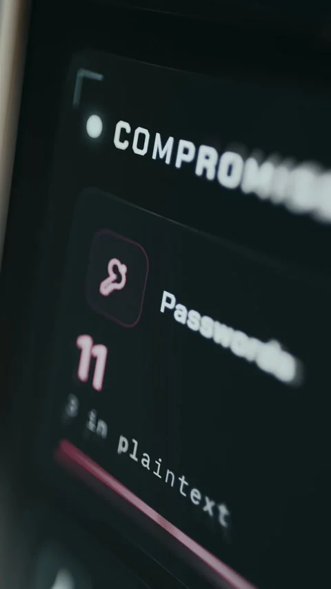 Password Risk Counter Interactive Digital Display 스톡 동영상 336382263