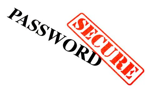 Password SECURE. Stock Photos