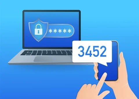 Password secure. Vector illustration, flat. Isometric vector illustration. Data Stock Illustration