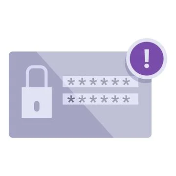 Password security alert showing access denied and padlock 스톡 일러스트