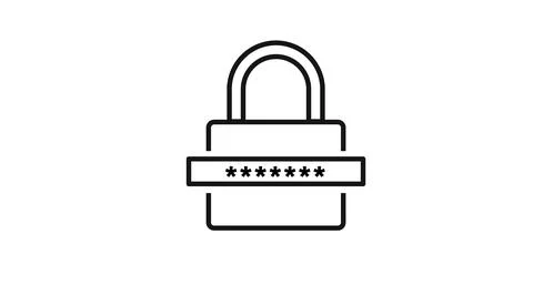 Password security and login icon Illustrazione stock