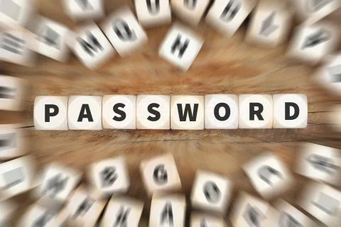 Password security computer protect data protection dice business concept 스톡 사진