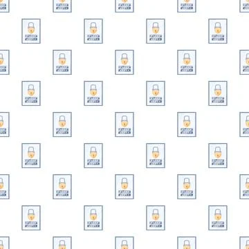 Password security lock pattern protecting digital data Illustrazione stock