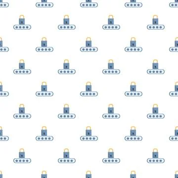 Password security pattern with padlocks and dots Stock Illustration