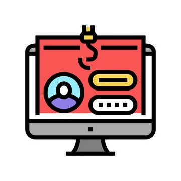 Password security system color icon vector illustration 库存插图