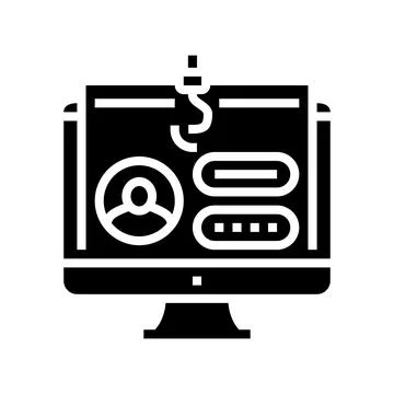 Password security system glyph icon vector illustration 库存插图