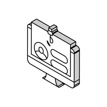Password security system isometric icon vector illustration Stockillustratie