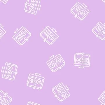 Password security system line seamless pattern イラスト素材