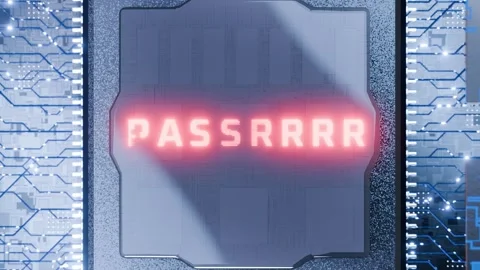 Password selection for a protected system Stock Footage 283021183