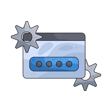 Password setting illustration Stock Illustration