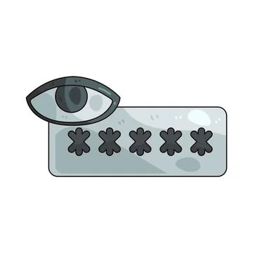 Password show illustration Illustrazione stock