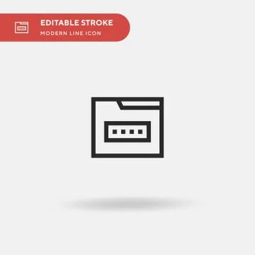 Password Simple vector icon. Illustration symbol design template for web mobi Stock Illustration