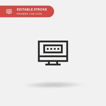 Password Simple vector icon. Illustration symbol design template for web mobi Stock Illustration
