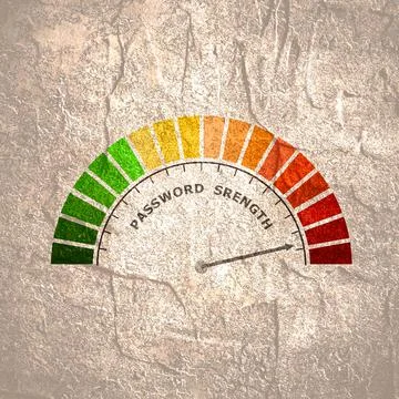 Password strength concept Illustration