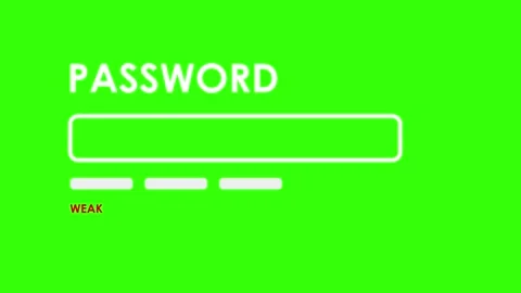 Password strength level animated password strength level password weak medi.. Vidéo 295738581
