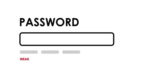 Password strength level animated password strength level password weak medi.. Vidéo 295738583