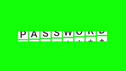 Password text animation on green screen background. Stock Footage 277245047