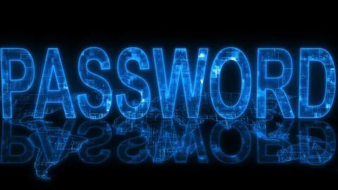 Password text technology earth map glowing Illustrazione stock