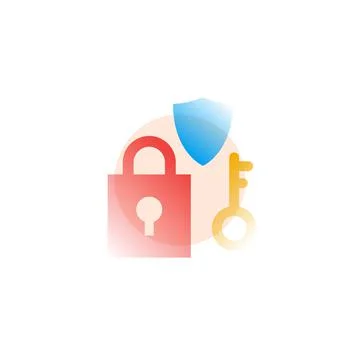 Password. Vector icon in gradient style. Editable illustration Stock Illustration
